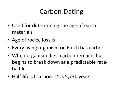 carbon dating rocks